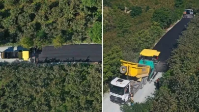 Ordu'da Yıldızlı Mahallesi'nde Sıcak Asfalt Uygulaması Başladı